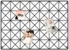 A grid-like photo display board with several photos and cards attached. Voir les images du produit