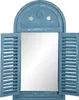 Esschert Design Miroir Louvre bleu vieilli ; WD13 Voir les images du produit 1