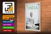 Holzschild Reise 20x30cm Indien Skulptur meditieren Gott Produktbild-Vorschau 4