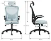 ML-Design Bürostuhl ergonomisch, Blau, aus Mesh, mit Produktbild-Vorschau 7