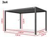 PRIMEYARD Pergola 3x4 m Aluminium-Pfosten mit Produktbild-Vorschau 2