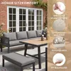 Flieks Gartenlounge-Set 6-tlg. mit Tisch & Bank, Produktbild-Vorschau 6