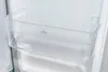 A close-up of an empty transparent shelf inside a refrigerator. Produktbild-Vorschau