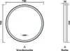 LED Badspiegel Rund 70cm mit Uhr Kalt/Neutral/Warmweiß Produktbild-Vorschau 10