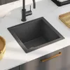 vidaXL Ručně vyráběný vestavný dřez z černé nerezové oceli Náhled obrázku produktu 2