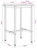 vidaXL Tavolino da bar, 52 x 52 x 90 cm, materiale in Anteprima dell’immagine prodotto 6
