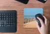 MuchoWow® Mauspad Mousepad Strand - Meer - Pfähle 20x20 cm Produktbild-Vorschau 4