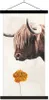 MuchoWow® Textilposter Schottisches Hochlandrind - Vintage Produktbild-Vorschau 1