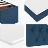 Hochwertig Ottoman-Bett mit Matratze Blau 140x200 cm Stoff Produktbild-Vorschau 10