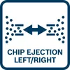 A graphic illustrating chip ejection from a tool. Podgląd zdjęcia produktu