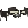 Yaheetech Polyrattan Sitzgruppe 4er Gartenmöbel Set inkl. Produktbild-Vorschau 1