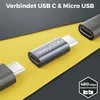 deleyCON Micro USB auf USB-C Adapter (2 Stück) USB C Produktbild-Vorschau 4
