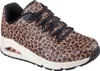 A single Skechers UNO-KAT-NEATO sneaker with a leopard print pattern. Náhled obrázku produktu