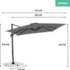 Vonroc Sonnenschirm Pisogne 300x300cm - Freischwingender Produktbild-Vorschau 7
