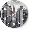 Wanduhr - Rund - Glasuhr - Warschau Palast Kultur - 30x30cm Produktbild-Vorschau 1