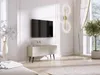 A modern living room with a TV stand and television. Voir les images du produit