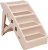 vidaXL Skládací schody pro psy krémové 62x40x49,5 cm Náhled obrázku produktu 1