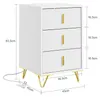Maßangaben des SoBuy Nachttisches FBT115-L-E-W: 63,5 x 40 x 40 cm Produktbild-Vorschau