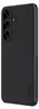A black phone case with a textured surface and a camera cutout is shown from a side angle. Produktbild-Vorschau