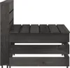 vidaXL Garten-Mittelsofa aus Paletten Grau Kiefernholz Produktbild-Vorschau 3