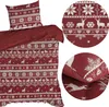 EUROFIRANY | Weihnachtsbettwäsche - rot creme - 140 x 200 Produktbild-Vorschau 6