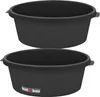 KOTARBAU® 2 St. Mörtelwanne 11 L Mörtelkübel Schwarz Produktbild-Vorschau 1