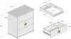 ZEE STAR Cassettiera Fasciatoio Bianca Stella Blu 83x87x49 Anteprima dell’immagine prodotto 2