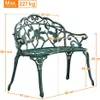 Yaheetech Vintage Gartenbank Metallbank mit Rosenmuster, Produktbild-Vorschau 7