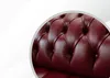 Chesterfield 3 Sitzer Bordaux Modern Design Couchen Leder Produktbild-Vorschau 1