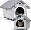 OMNA | Casetta per gatti - 35x38x40 cm - Grigio - Morbida e Anteprima dell’immagine prodotto 1
