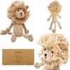 Handgestrickter Löwe Lionel gehäkelt Spielzeug 32 cm aus Produktbild-Vorschau 3