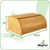 Chlebak bambusowy drewniany rolowany kuchenny 40x27x16 | Podgląd zdjęcia produktu 3