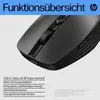HP Maus 710 Kabellos BT/USB-A/C-Empfänger 7 Tasten Schwarz Produktbild-Vorschau 16