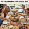 Étagère à fruits eluno, corbeille à pain carrée à 3 étages, Voir les images du produit 5