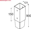 Säulenfuß 120,PSG 120/900, 121x900x2 - Verpackung 1 Stück Produktbild-Vorschau 3