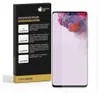 A product shot of a phone screen protector packaging next to a smartphone. Produktbild-Vorschau