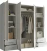 Kleiderschrank Valencia - 206x60x195cm - 4 Türen und 4 Produktbild-Vorschau 7