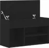 vidaXL Schuhbank 80 x 30 x 45 cm Holzwerkstoff Schwarz Produktbild-Vorschau 5
