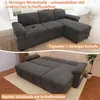 Merax L-förmiges Ecksofa Schlafsofa mit Schlaffunktion, Produktbild-Vorschau 7
