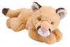A plush toy cougar lying down on a white background. Produktbild-Vorschau