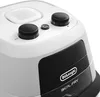 A close-up view of the top and front of a white and black DeLonghi Ideal Fry air fryer. Anteprima dell’immagine prodotto