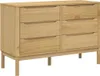 The Living Store Kommode FLORO Wachsbraun Massivholz Kiefer Produktbild-Vorschau 3