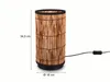 Vintage Tischlampe mit Rattan Lampenschirm Boho Stil für Produktbild-Vorschau 4