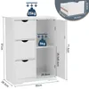 Armoire de salle de bain, commode MDF avec tiroirs, petite Voir les images du produit 2