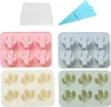 4 Stück Kaktus-Schokoladen-Gummi-Formen Mit 6 Vertiefungen Produktbild-Vorschau 1