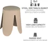 WENKO Badhocker Mod. Comiso Beige matt, belastbar bis 180 Produktbild-Vorschau 3