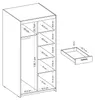 AX LIVING Storicos 2T3S Kleiderschrank Beige mit schubladen Produktbild-Vorschau 7