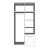 Drehtürenschrank Kleiderschrank Schrank mit Spiegel 100 cm Produktbild-Vorschau 3