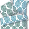 A close-up view of bedding with a leaf pattern. Produktbild-Vorschau