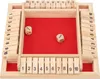Dřevěná hra s kostkami Shut the Box, 4stranná deska s 10 Náhled obrázku produktu 1